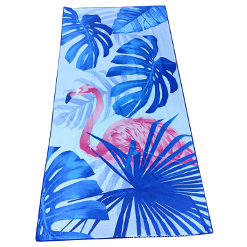 Custom printed microfiber waffle weave beach towel